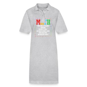 Mathematics - Stanley/Stella PAIGER Organic Women’s Polo Dress - heather grey - Front