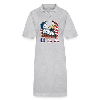 SEEADLER USA KONTUR - Stanley/Stella Frauen Bio-Polokleid PAIGER - Grau meliert - Vorne