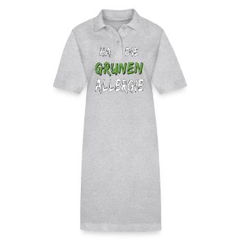 GRÜN HABE DIE GRÜNEN ALLERGIE - Stanley/Stella Frauen Bio-Polokleid PAIGER - Grau meliert - Vorne