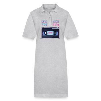 Bring Back the 90's Retro Boombox 90er Jahre - Stanley/Stella Frauen Bio-Polokleid PAIGER - Grau meliert - Vorne