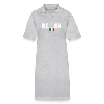 Bolzano Italie Drapeau italien Italien - Robe polo bio PAIGER Stanley/Stella Femme - gris chiné - Devant