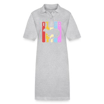 Otter - Stanley/Stella Frauen Bio-Polokleid PAIGER - Grau meliert - Vorne