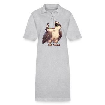 Faucon Faucon - Robe polo bio PAIGER Stanley/Stella Femme - gris chiné - Devant