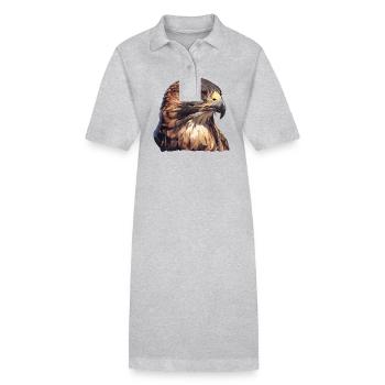 Falcon Falcon - Stanley/Stella PAIGER Organic Women’s Polo Dress - heather grey - Front