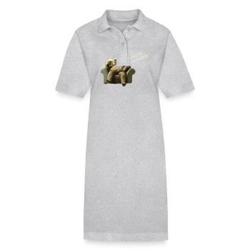Il ne s’agissait pas de microdosage de relaxation des paresseux - Robe polo bio PAIGER Stanley/Stella Femme - gris chiné - Devant