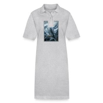 Faucon Faucon - Robe polo bio PAIGER Stanley/Stella Femme - gris chiné - Devant