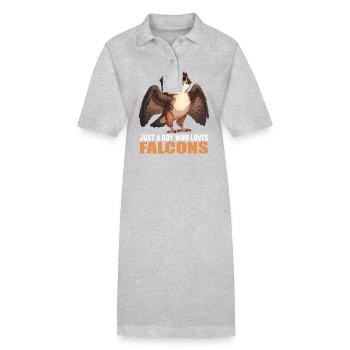 Faucon Faucon - Robe polo bio PAIGER Stanley/Stella Femme - gris chiné - Devant
