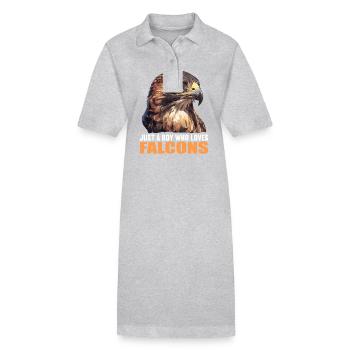 Faucon Faucon - Robe polo bio PAIGER Stanley/Stella Femme - gris chiné - Devant