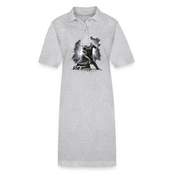 Tango Tanz für einen Tango Tänzer Tänzerinnen - Stanley/Stella Frauen Bio-Polokleid PAIGER - Grau meliert - Vorne