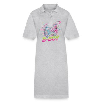 B-Boy Breakdance Breakdancer Urban Hip Hop - Stanley/Stella Frauen Bio-Polokleid PAIGER - Grau meliert - Vorne