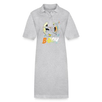B-Boy Breakdance Breakdancer Urban Hip Hop - Stanley/Stella Frauen Bio-Polokleid PAIGER - Grau meliert - Vorne