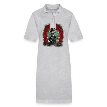 Reptile Reptile Christmas Christmas Xmas Child - Stanley/Stella PAIGER Organic Women’s Polo Dress - heather grey - Front