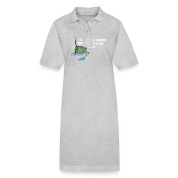 Der Offizielle Sportdrink Meiner Kindheit – - Stanley/Stella Frauen Bio-Polokleid PAIGER - Grau meliert - Vorne