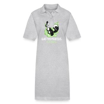 Gastroparésie puant Drôle Skunk Design - Robe polo bio PAIGER Stanley/Stella Femme - gris chiné - Devant