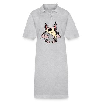 Halloween, chauve-souris, chauve-souris, peste, peste - Robe polo bio PAIGER Stanley/Stella Femme - gris chiné - Devant