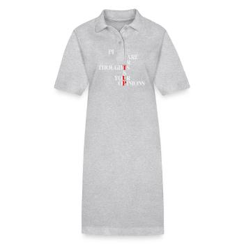 Bitte Teile Deine Gedanken Und Meinungen Shut Up - Stanley/Stella Frauen Bio-Polokleid PAIGER - Grau meliert - Vorne