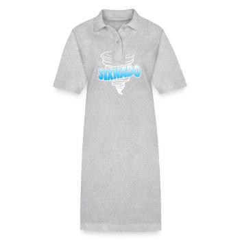 Tornado Birthday Fête d’anniversaire des enfants - Robe polo bio PAIGER Stanley/Stella Femme - gris chiné - Devant