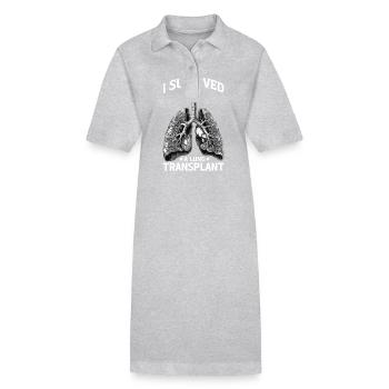 I Survived A Lung Transplant - Stanley/Stella Frauen Bio-Polokleid PAIGER - Grau meliert - Vorne