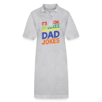 It's Official My Jokes Are Now Dad Jokes - Stanley/Stella Frauen Bio-Polokleid PAIGER - Grau meliert - Vorne