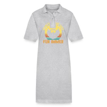 Bearded Bearded Beard - Stanley/Stella PAIGER Organic Women’s Polo Dress - heather grey - Front