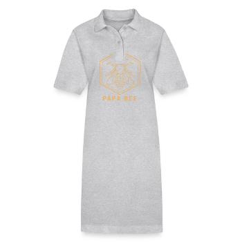 Imker - Stanley/Stella Frauen Bio-Polokleid PAIGER - Grau meliert - Vorne