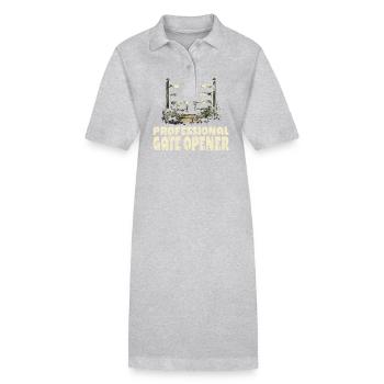 Ouvre-portail professionnel pour les amoureux de la nature - Robe polo bio PAIGER Stanley/Stella Femme - gris chiné - Devant