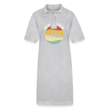 Ruderteam Rudern Ruder Ruderboot Ruderer - Stanley/Stella Frauen Bio-Polokleid PAIGER - Grau meliert - Vorne