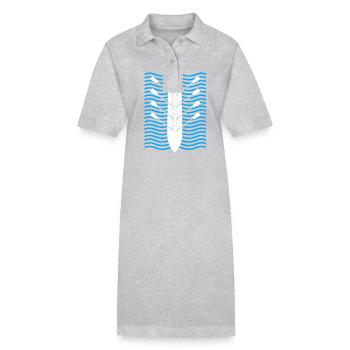 Ruderteam Rudern Ruder Ruderboot Ruderer - Stanley/Stella Frauen Bio-Polokleid PAIGER - Grau meliert - Vorne