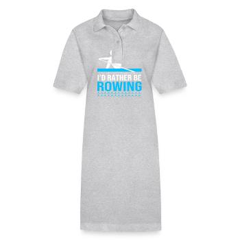 Ruderteam Rudern Ruder Ruderboot Ruderer - Stanley/Stella Frauen Bio-Polokleid PAIGER - Grau meliert - Vorne