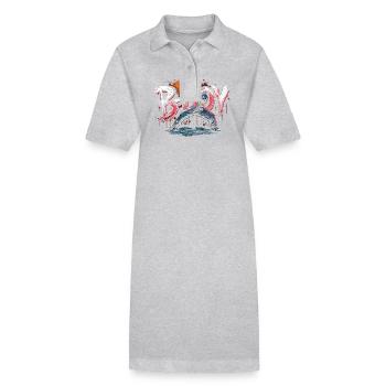 B-Boy Breakdance Hip Hop Dance Danseuse Breakdance - Robe polo bio PAIGER Stanley/Stella Femme - gris chiné - Devant