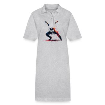 B-Boy Breakdance Hip Hop Dance Danseuse Breakdance - Robe polo bio PAIGER Stanley/Stella Femme - gris chiné - Devant