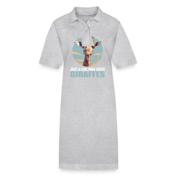 Giraffen Giraffe - Stanley/Stella Frauen Bio-Polokleid PAIGER - Grau meliert - Vorne