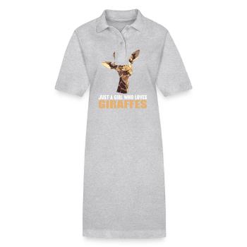 Giraffen Giraffe - Stanley/Stella Frauen Bio-Polokleid PAIGER - Grau meliert - Vorne