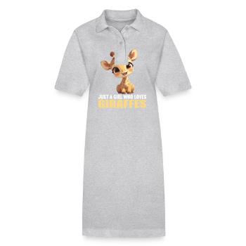 Giraffen Giraffe - Stanley/Stella Frauen Bio-Polokleid PAIGER - Grau meliert - Vorne
