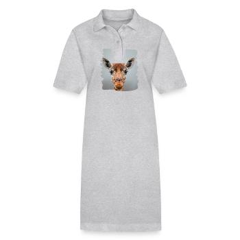 Giraffen Giraffe - Stanley/Stella Frauen Bio-Polokleid PAIGER - Grau meliert - Vorne