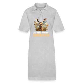 Giraffen Giraffe - Stanley/Stella Frauen Bio-Polokleid PAIGER - Grau meliert - Vorne