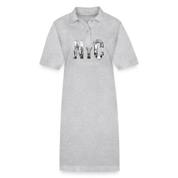 New York – Horizon de New York New York - Robe polo bio PAIGER Stanley/Stella Femme - gris chiné - Devant