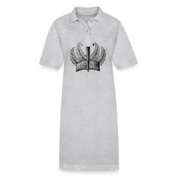 ÉPÉE MÉDIÉVALE RENAISSANCE SW - Robe polo bio PAIGER Stanley/Stella Femme - gris chiné - Devant