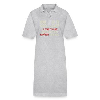 Do you find it offensive? I think it's funny - Stanley/Stella PAIGER Organic Women’s Polo Dress - heather grey - Front
