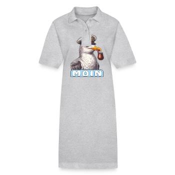 MÖVE MOIN - Stanley/Stella PAIGER Organic Women’s Polo Dress - heather grey - Front