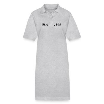 Bla Bla Bla Blablabla Laber Nicht Bitte Nicht - Stanley/Stella Frauen Bio-Polokleid PAIGER - Grau meliert - Vorne