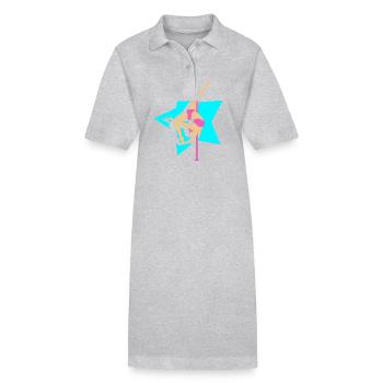 Pole Dance - Robe polo bio PAIGER Stanley/Stella Femme - gris chiné - Devant