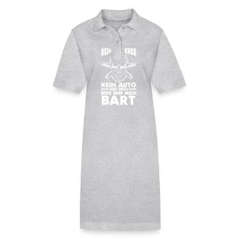Motard barbu Moto barbu - Robe polo bio PAIGER Stanley/Stella Femme - gris chiné - Devant