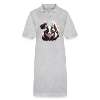 Stinktiere Stinktier - Stanley/Stella Frauen Bio-Polokleid PAIGER - Grau meliert - Vorne
