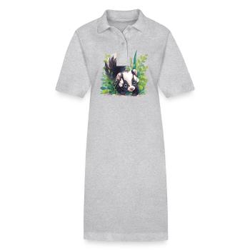 Stinktiere Stinktier - Stanley/Stella Frauen Bio-Polokleid PAIGER - Grau meliert - Vorne