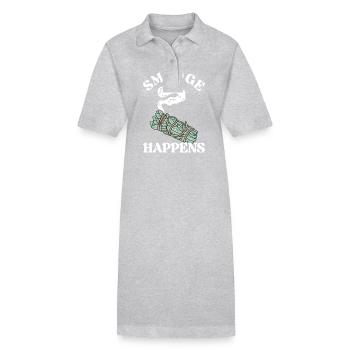 Herbs Incense Smudging Spiritual - Stanley/Stella PAIGER Organic Women’s Polo Dress - heather grey - Front
