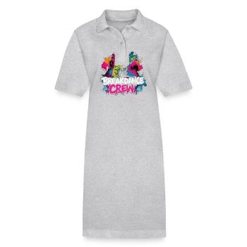 Breakdance Crew Breakdance Breakdancing Breakdance - Robe polo bio PAIGER Stanley/Stella Femme - gris chiné - Devant