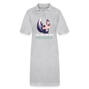 Stinktiere Stinktier - Stanley/Stella Frauen Bio-Polokleid PAIGER - Grau meliert - Vorne