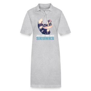 Stinktiere Stinktier - Stanley/Stella Frauen Bio-Polokleid PAIGER - Grau meliert - Vorne