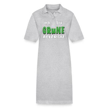 HABE DIE GRÜNE ALLERGIE - Stanley/Stella Frauen Bio-Polokleid PAIGER - Grau meliert - Vorne